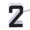 LED House Number Outside Outdoor Water Proof Modern Lighted Plug In Type Address Sign for Residences Stores Black