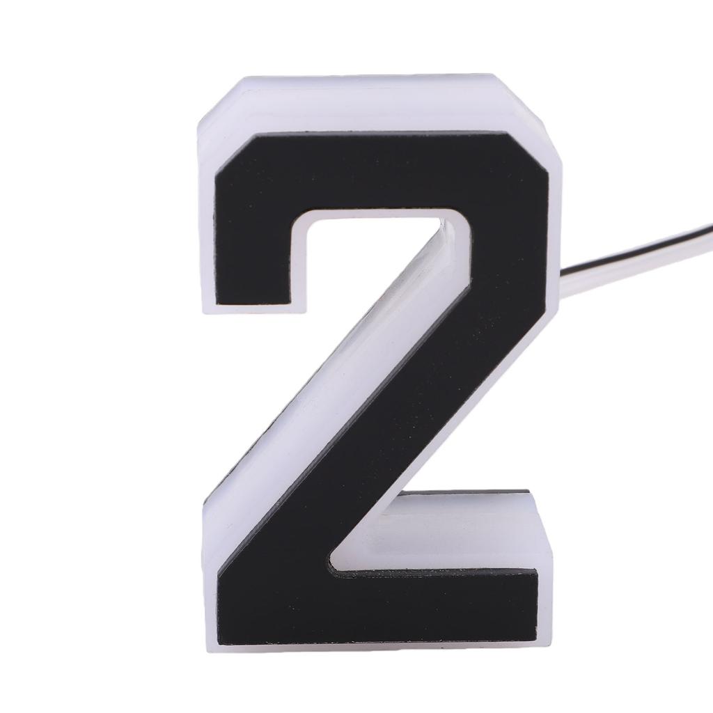 LED House Number Outside Outdoor Water Proof Modern Lighted Plug In Type Address Sign for Residences Stores Black