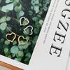 Fashion Simple Design Silver Color Hollow Heart Hoop Earrings for Women Cute Stainless Steel Gold Color Earrings Jewelry Gifts
