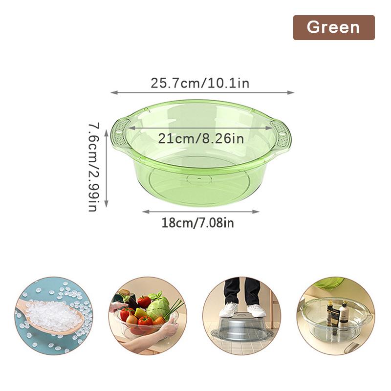 1Pcs Transparent Washbasin Dormitory Student Washbasin Portable Travel Plastic Basin Household Water Basin