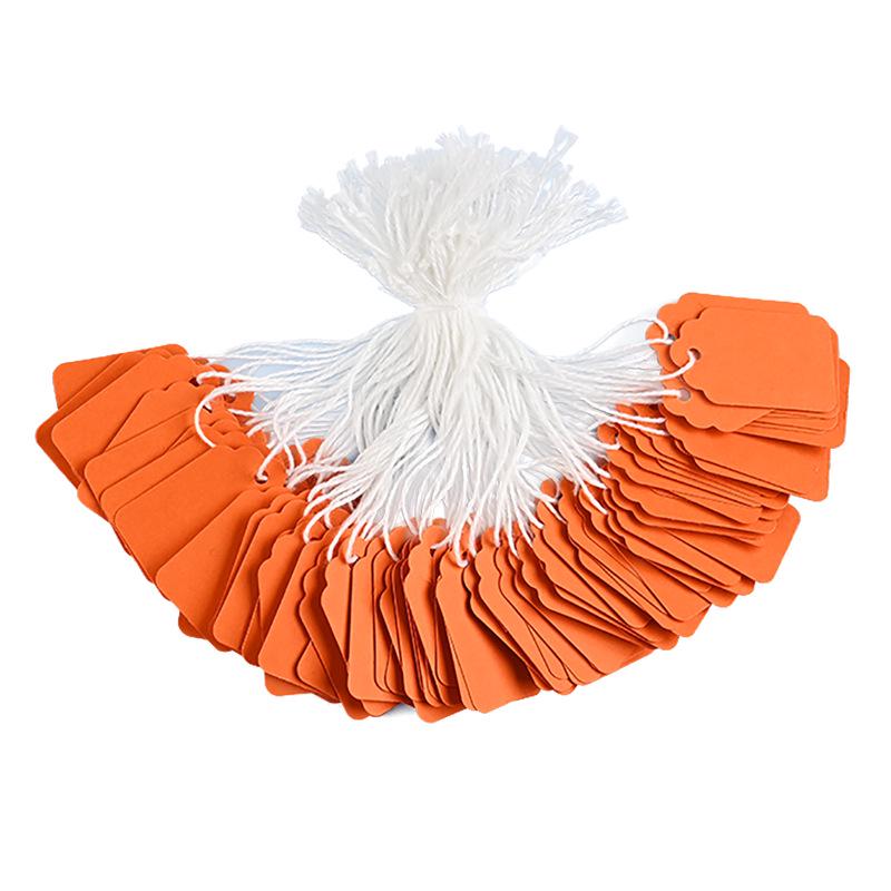 Color Adhesive Jewelry Hang Tags with String - Blank Paper Labels for Handwriting