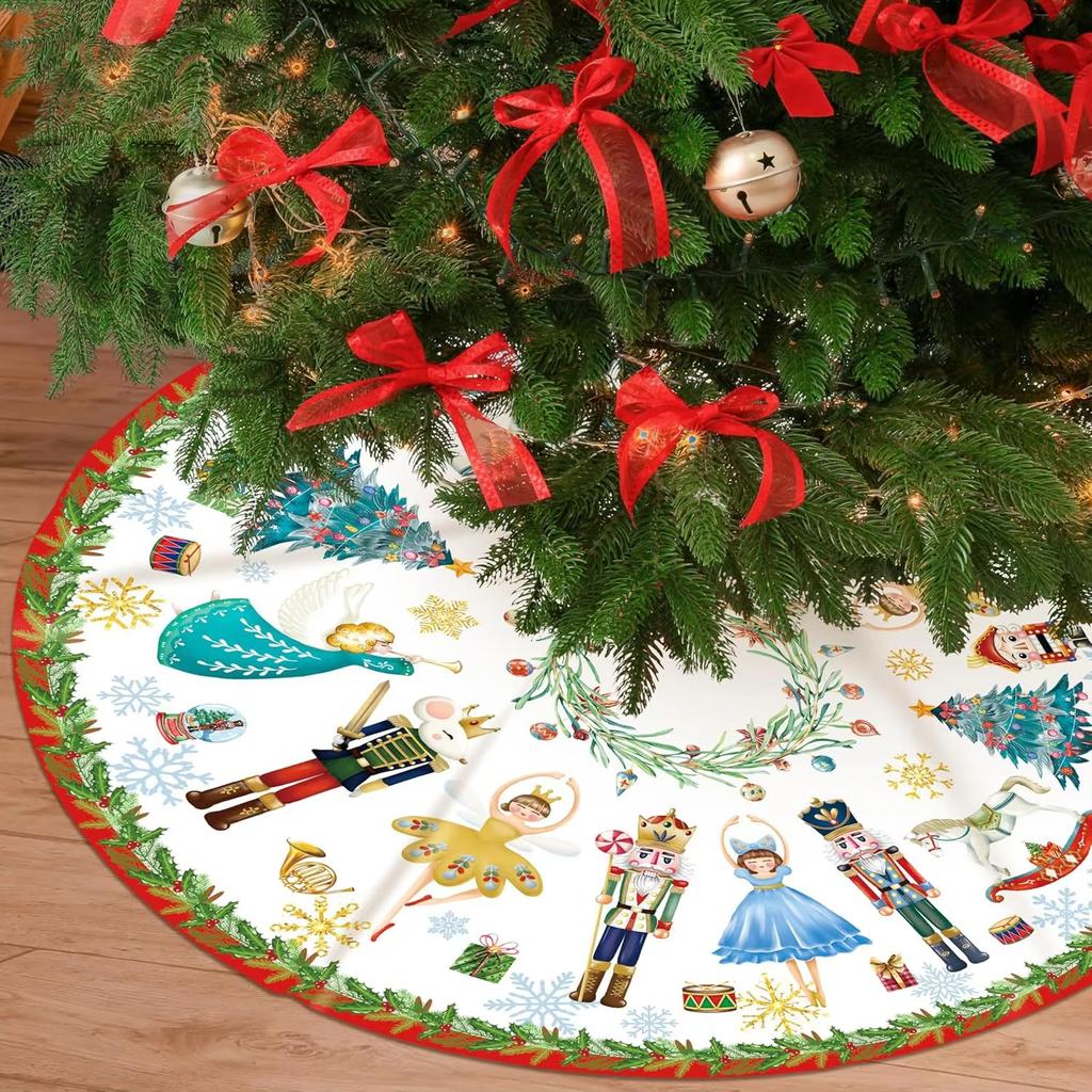 Nutcracker Christmas Tree Skirt Suitable For Home Christmas Indoor And Outdoor Decoration Christmas Tree Decoration