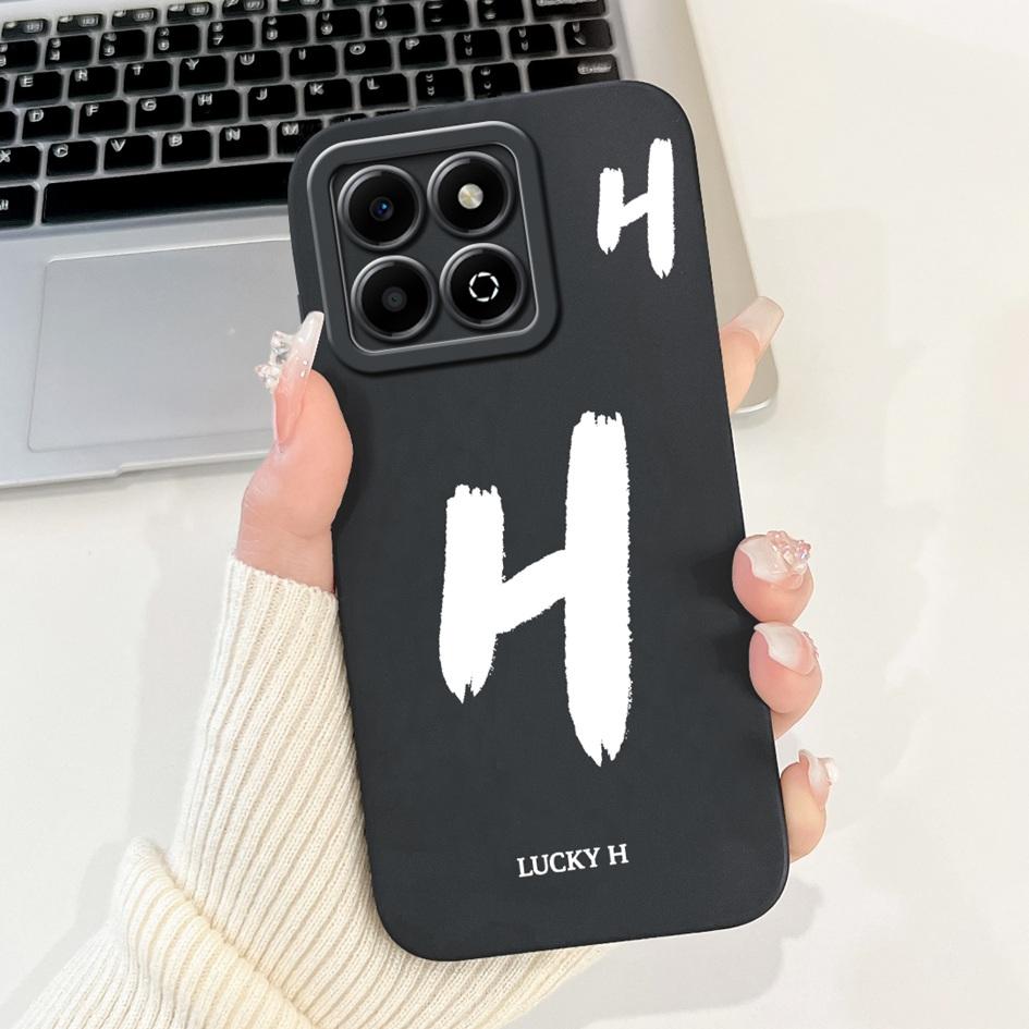 For Honor X6a X6b Case JDY-LX1 JDY-LX2 WDY-LX1 WDY-LX2 Shockproof Cover Cute Letters Soft Silicone Matte Cases For HonorX6b Capa