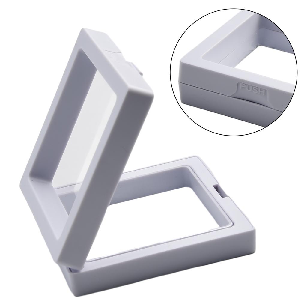 Storage Supplies Coin Display Holder 10pcs 3D Floating Display Holder 3D Floating Effect 70*70mm Coin Frame Penny