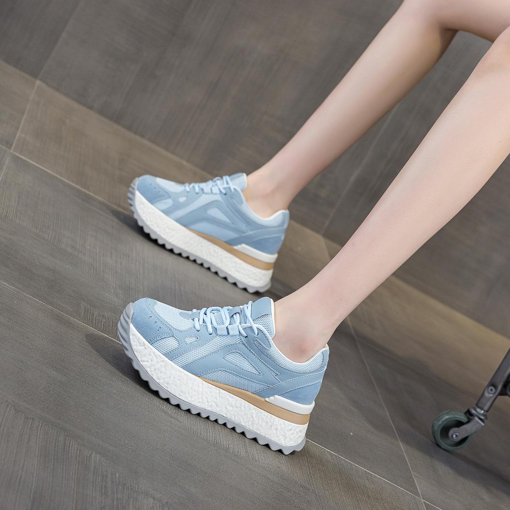 Platform Sports Forrest Gump Shoes Women's 2025 Autumn New Ankola Red Round Head Color Matching Casual Fashion Dad Shoes