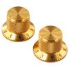 2PCS Precision Aluminum Potentiometer Knobs with Secure Fit for Guitars