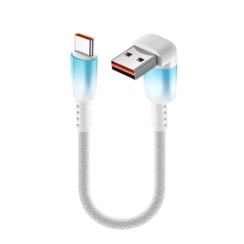 Gradient Colored Short USB Type C Charging Cord Braided Nylon Cable High Charging Multi Device Support