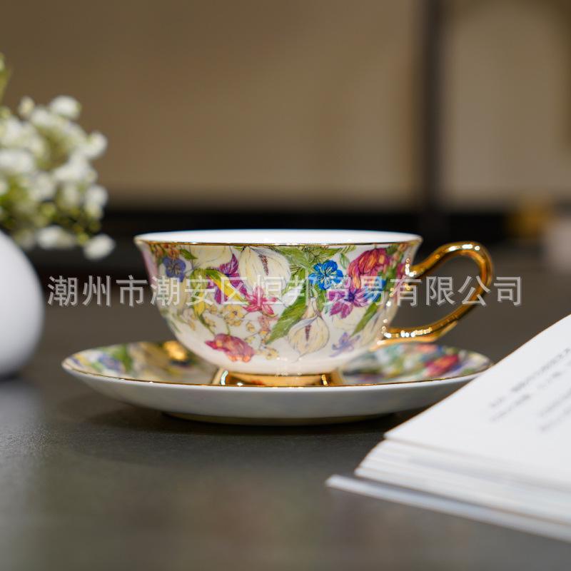 Blue & White Bone China Coffee Cup & Saucer Set - Afternoon Tea Gift, Housewarming or Wedding Present