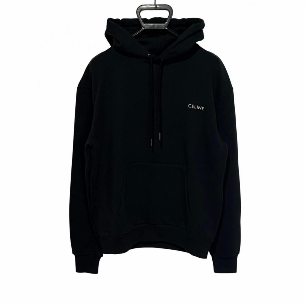 Celine Front Logo Hoodie Black Men's Size XS Model 2Y958670Q