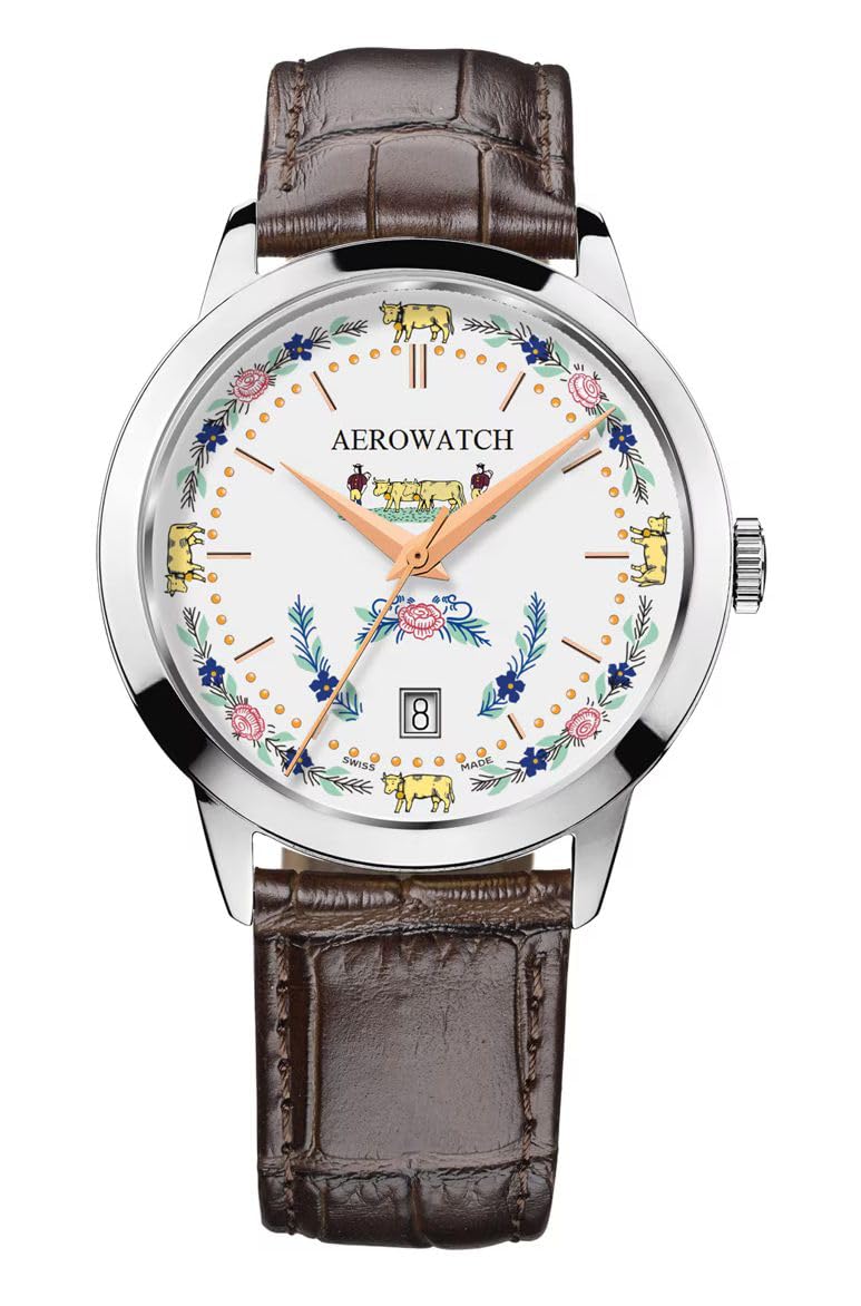 

Aerowatch A42972 AA10 Men s Brown Date Watch, Swiss Made