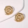 Luxury Stainless Steel Geometric Stud Earrings – Non-Fading, Simple Design