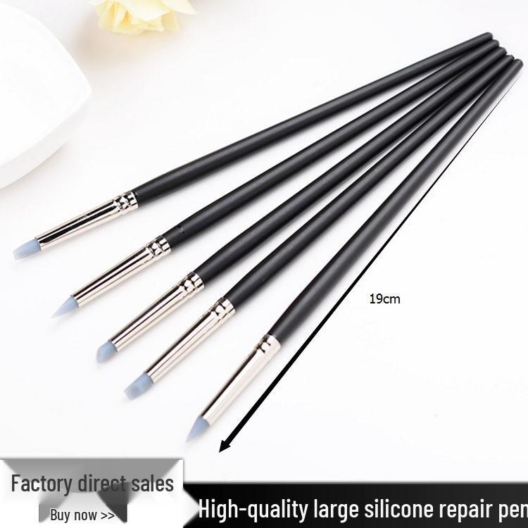 

5-Piece Silicone Clay Tool Set: Soft Tip Brush & Fingerprint Remover XPC-3209 (Large Gray Silicone Tip Pen)