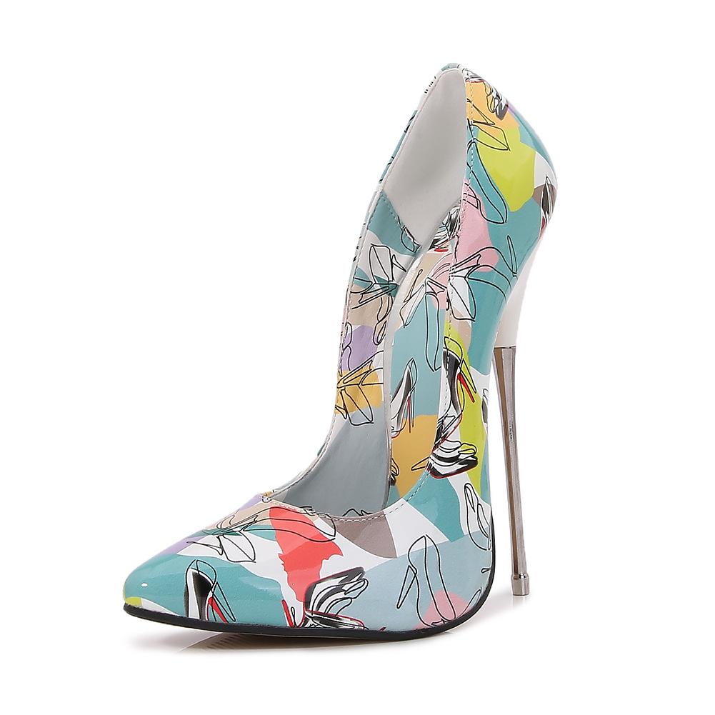 New metal heels, hate sky high sex fun cross-dressing large size high heels