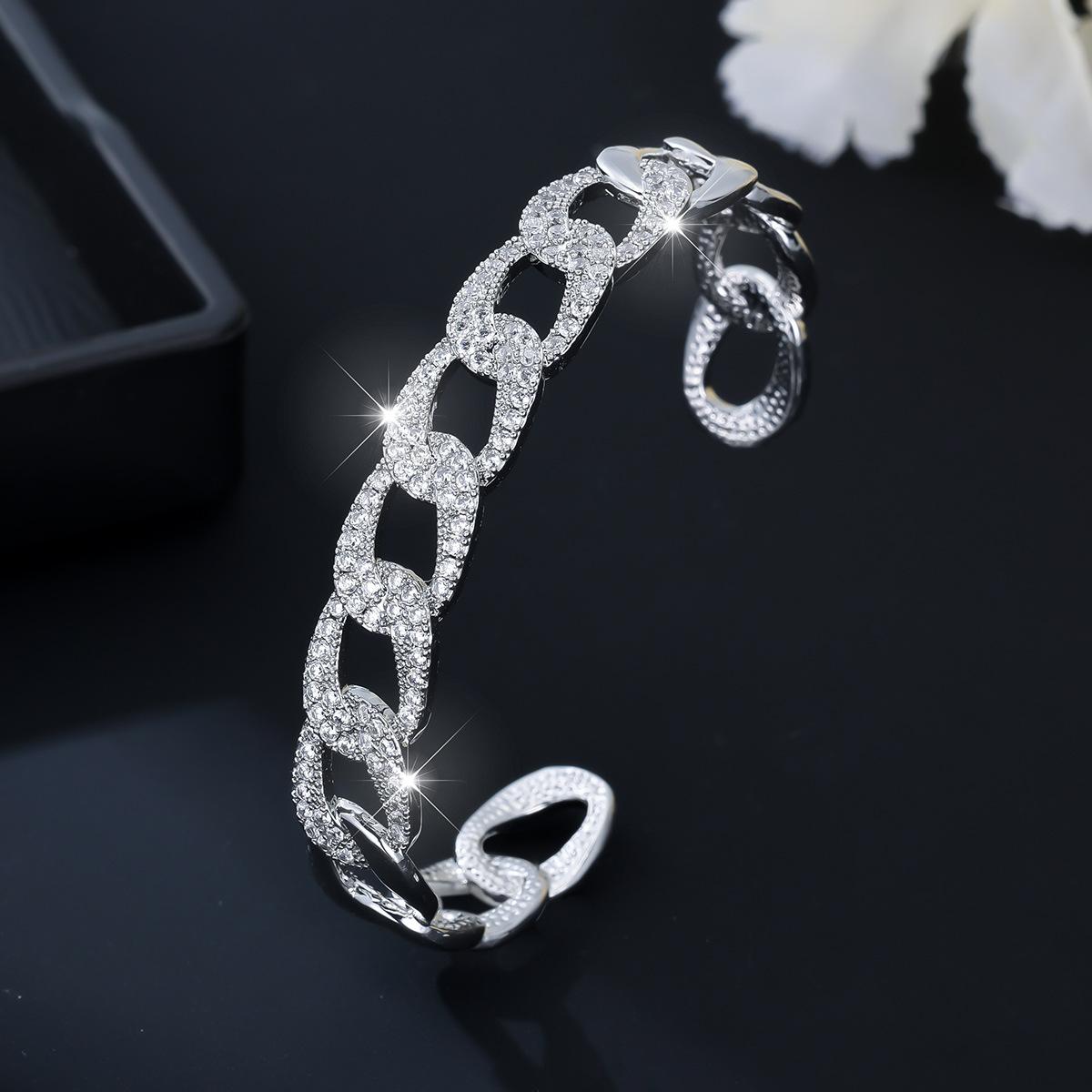 Bracelet High Quality Zircon Open Bracelet One Size(16-22CM)