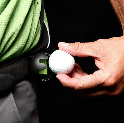 Pro Grade Golf Ball Washer Ergonomic Belt Clip System with Breathable Neoprene Strap Perfect for Golf Cart Bag Accessories
