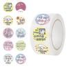 500 Pictures/roll Roll Sticker Tape Cartoon Heartwarming Puppy Sticker Hand Account Material Decorative Envelope Sticker