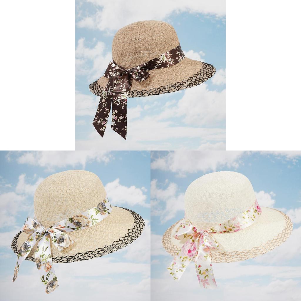 Summer Straw Sun Hat With Large Brim And Breathable Cotton For Women Sun Protection