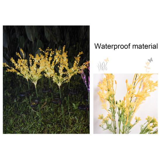 2ks Garden Light Flower Tvar Canola PVC Energeticky úsporná teplá bílá lampa na zahradu