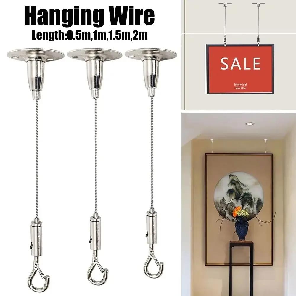 New Stainless Steel Wire Rope Adjustable With Locking Retractable Fastening Suspension Lanyard