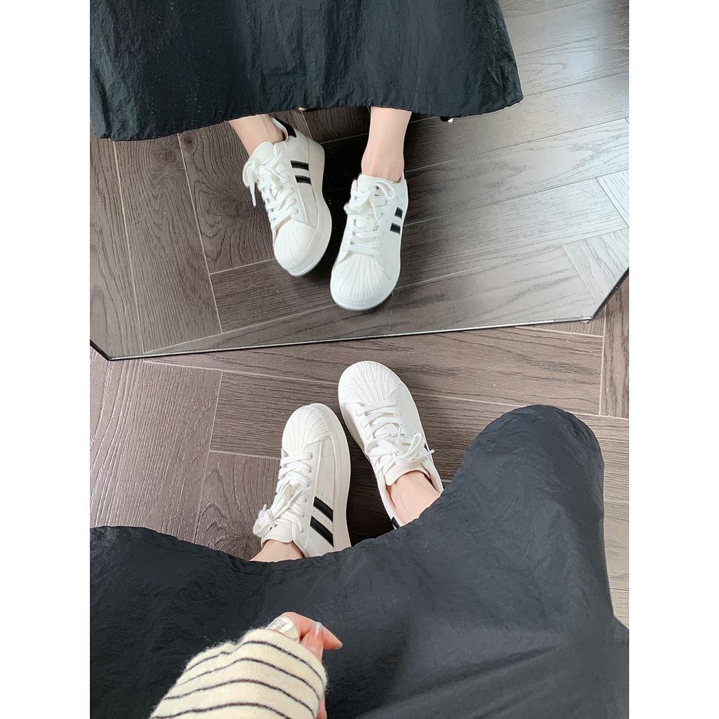 Grape Mother Studiolee Shell Head Color Matching Sports and Leisure Little White Shoes Board Shoes Women's 2025 New Summer