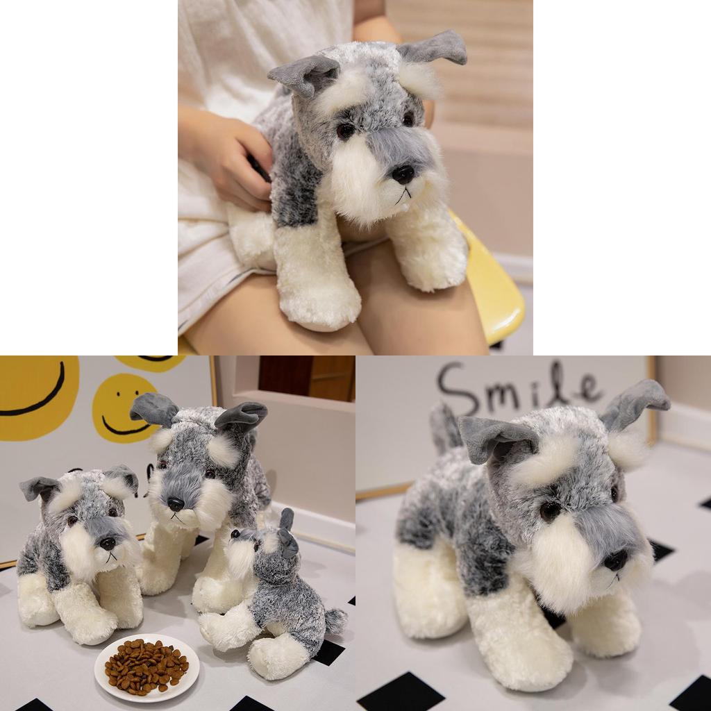 Plüsch-Schnauzer Hundespielzeug für Kinder Weiches Tier Kuscheltier Geschenk