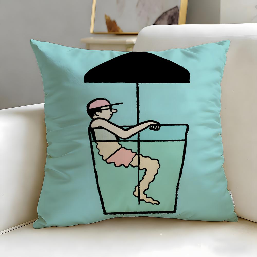 Klassische Künstlerin Jean-Jullien Kissenbezug Weich & Leicht zu Waschen – Vielseitig für Sofa, Bett, Reise und Büro