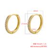 ZHUKOU Classic small hoop earring Cubic zirconia handmade DIY earring clasp hooks Jewelry materials accessories VE1051