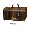 Wooden Organizer Retro Decorative Supplies Wood Vintage Pirate Treasure Chest for Photography