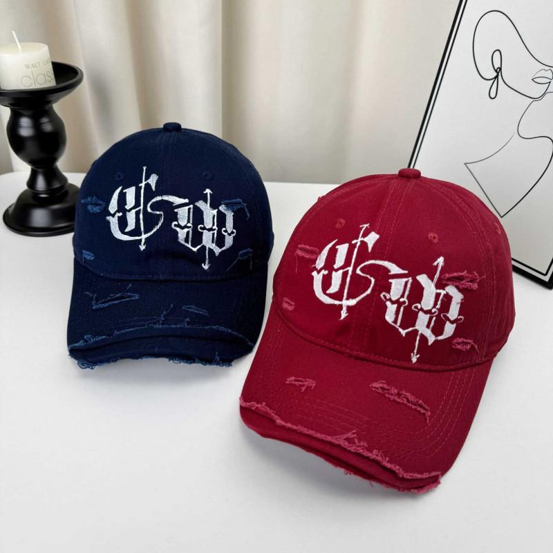 American Street Gothic Embroidered Cotton Baseball Cap With Adjustable Fit For Casual Wear