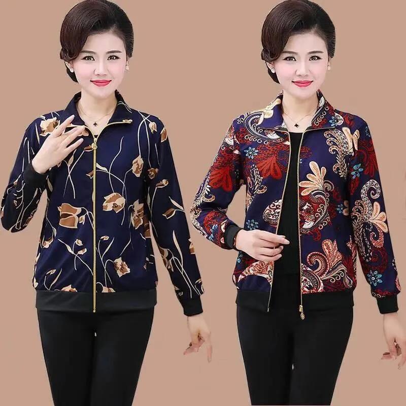 Long Sleeve Blouse Womens Autumn Spring Cherry Printed Thin T-Shirt Ladies Work Tops
