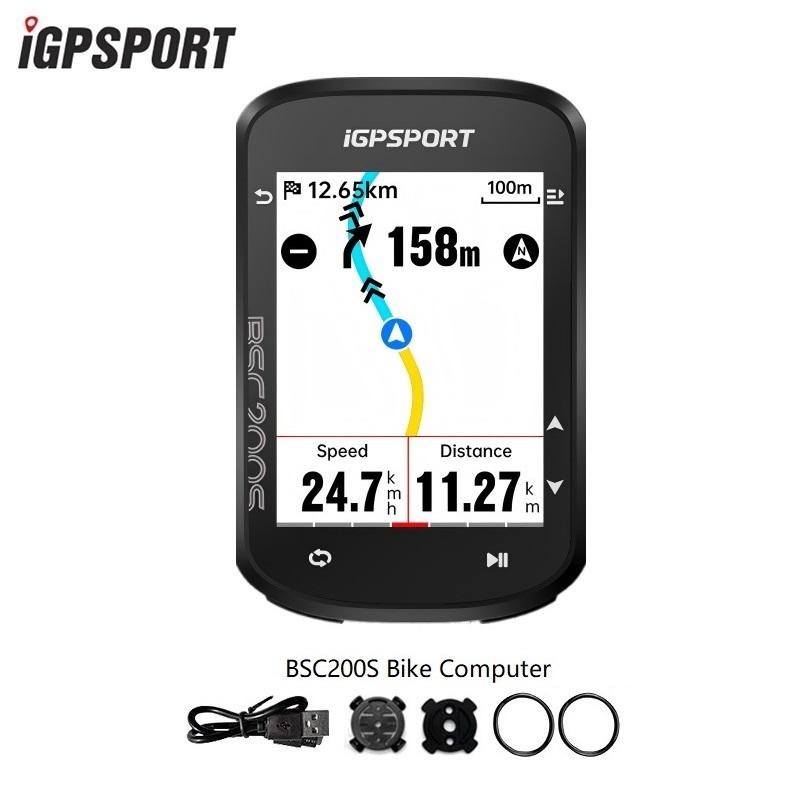iGPSPORT BSC200S GPS Велокомпьютер Навигация по маршруту Цветной экран Беспроводной велоспидометр Одометр для велоспорта BSC200S