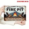Vintage Metal Sign for Fire Pit Camping Backyard Decor Rustic Wall Art Garden Patio Gift Outdoor