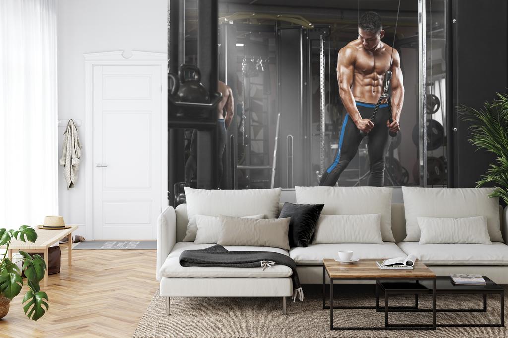 Photomural Muscular Man During Structural Vinyl 416x290
