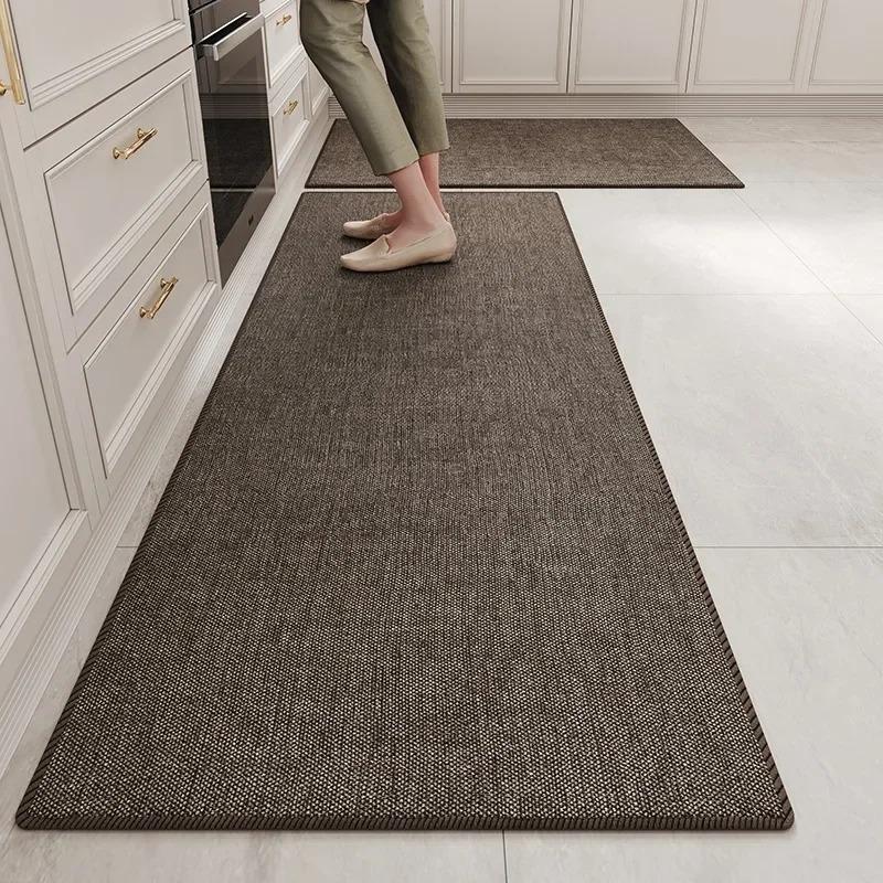 Kitchen Floor Mat Runner Rug Long Carpet Absorbent Carpets Black Minimalist Luxury Home Decoration Rugs Alfombra De Cocina