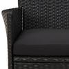 Vidaxl 5-Cz. Garden Furniture Set With Cushions, Black, Poly Rattan
