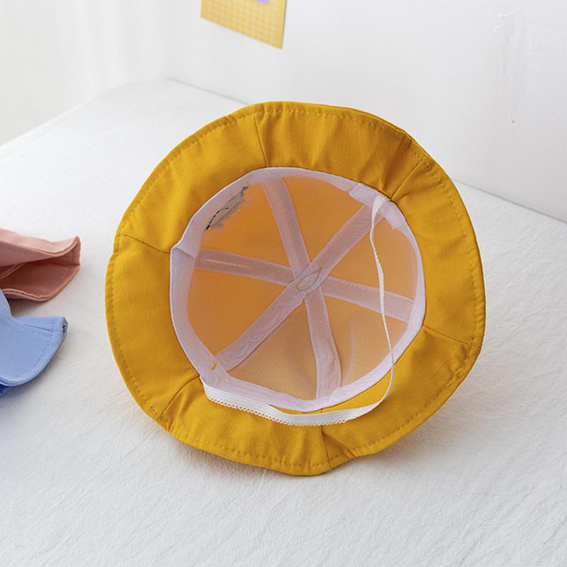 Cartoon Embroidery Baby Bucket Hats Cute Breathable Soft Cotton Newborn Fisherman Cap Casual Travel Infant Boy Girl Sun Hat