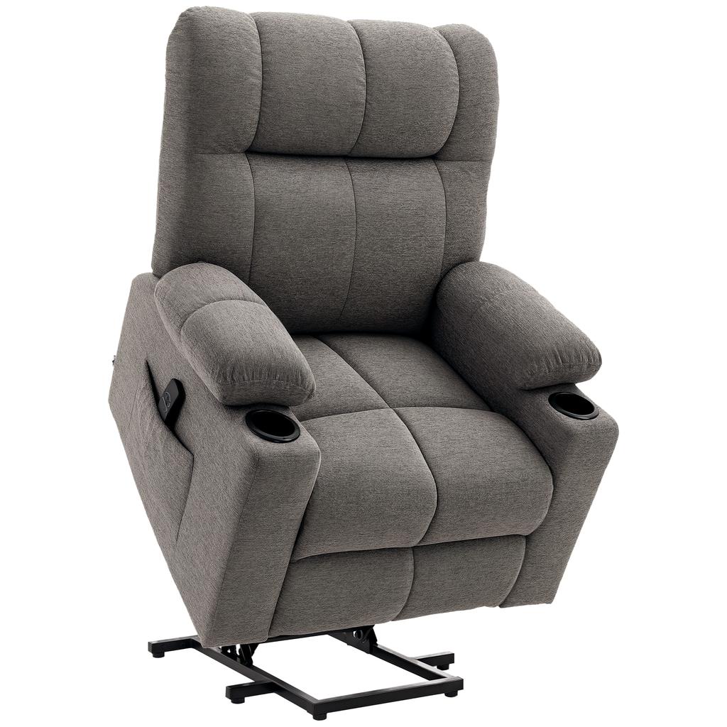 Electric Riser and Recliner Chair for Elderly, Power Lift Recliner Chair with Remote Control, Grey