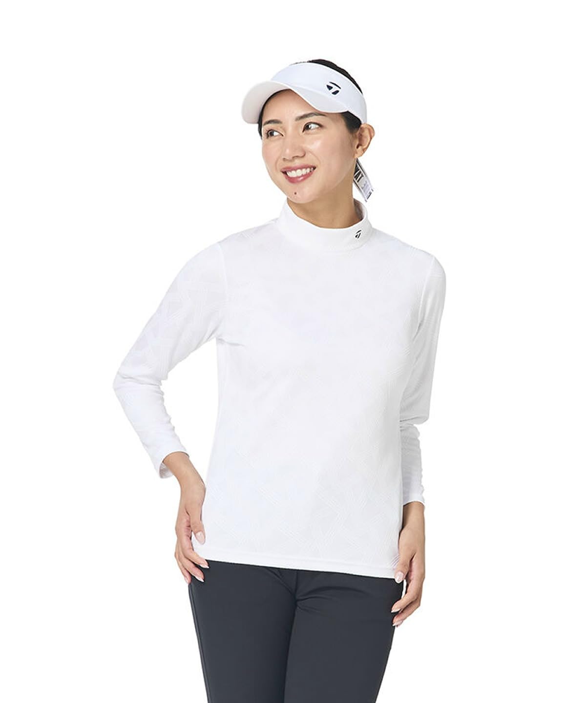 

TaylorMade Graphic L/S Mock Boots, White, Size M, Women s, 24FW, UN419