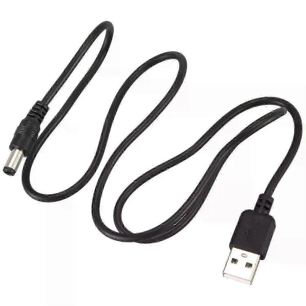 USB Cable 55mm / 21mm 5V DC Barrel Power Cable (Black 75cm),zxl