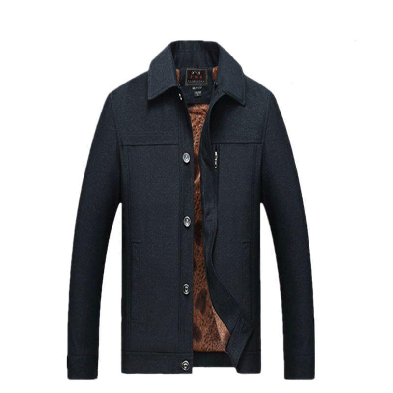 

Men s Warm Cotton-Padded Jacket for Autumn & Winter - Velvet-Lined, Thick, Ideal for Middle-Aged & Elderly 185/100A [67.5-75 kg]