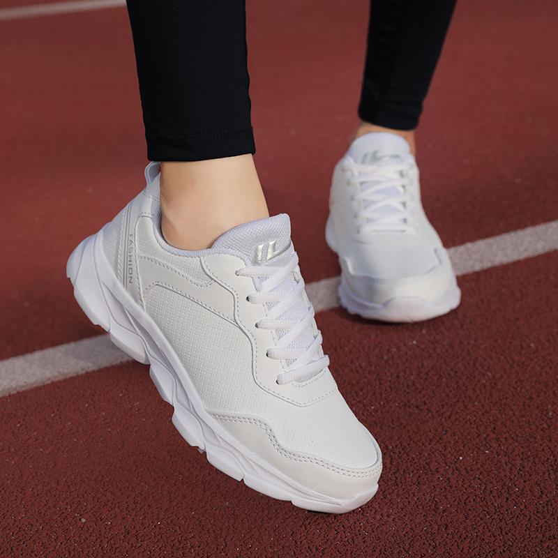 Spring and Autumn New Black Leather Waterproof Round Head Sports Shoes, Lightweight Soft-soled Flat-heeled Casual Shoes, Non-slip Single Shoes