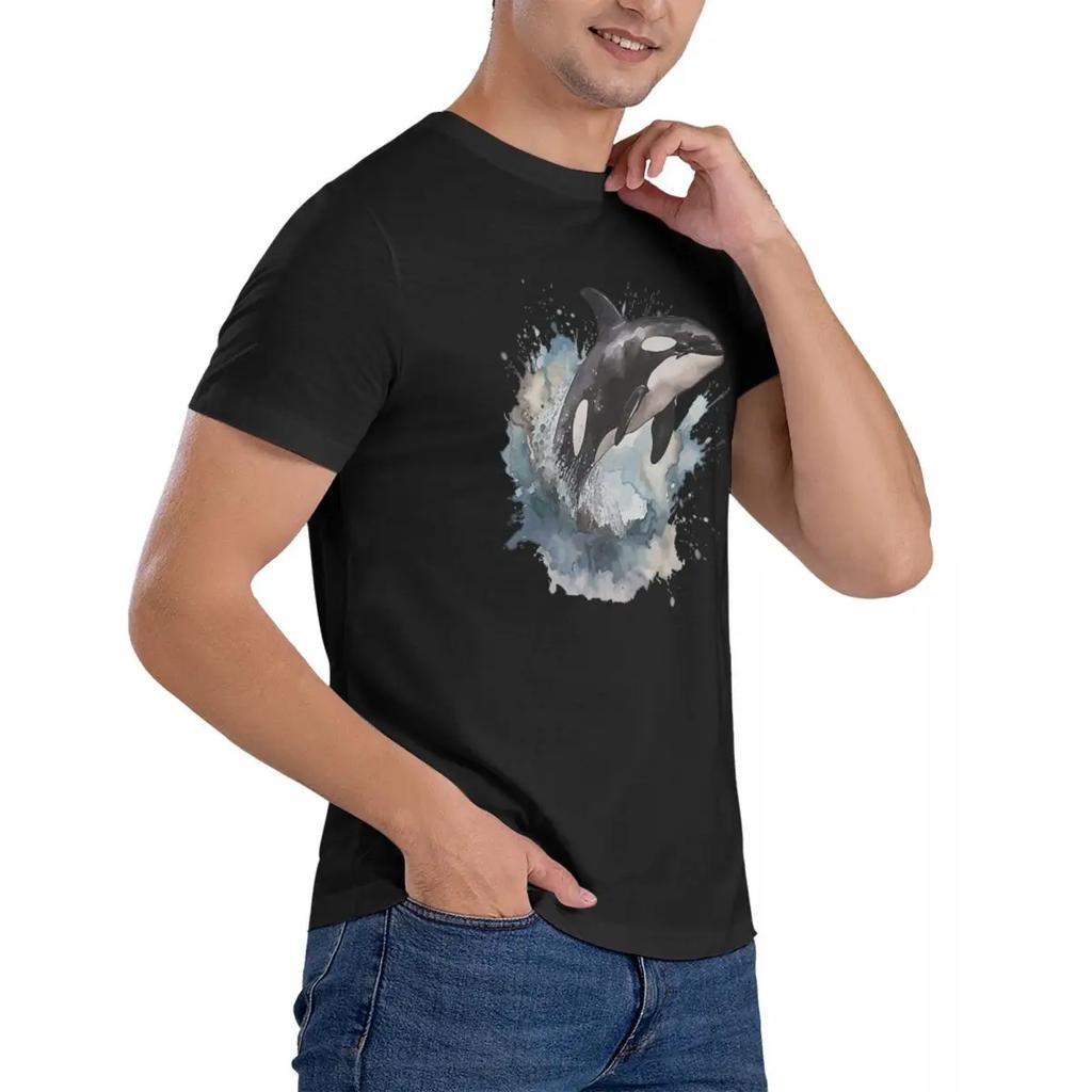 Orca Aquatic Sea Ocean  Top Tees Killer Whale 100 Cotton Tshirt Unisexsoversized T Shirts Unisex Crew Neck Short Sleeve S6xl