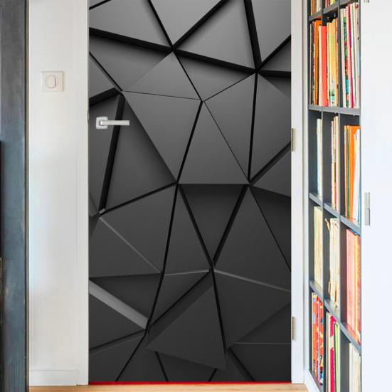 3D Geometric Waterproof PVC Door Wall Sticker Home Living Room Art Decor Decal