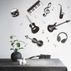 Musical Instrument Pattern Wall Stickers Self-adhesive PVC Window Decoration Wall Decal Sticker