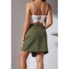 High-waisted Twisted Short Skirt New Solid Color Zipper Irregular Skirt for Summer