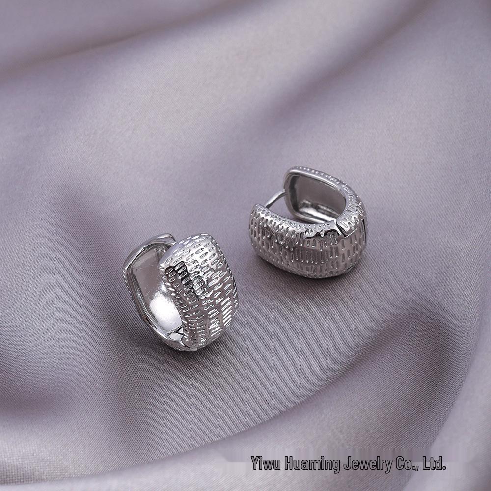 European American Style Luxury Stud Earrings: Elegant Cross-border Niche Hoops, Versatile Celebrity-inspired Accessories