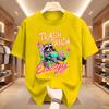 Trash Panda Energy Tshirts Raccoon Funny Animal Graphic T Shirts Casual Round Neck Printed Cotton Short Sleeve Tees Tops