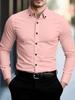 Versatile men's striped long-sleeve shirt, ideal for formal and casual looks.