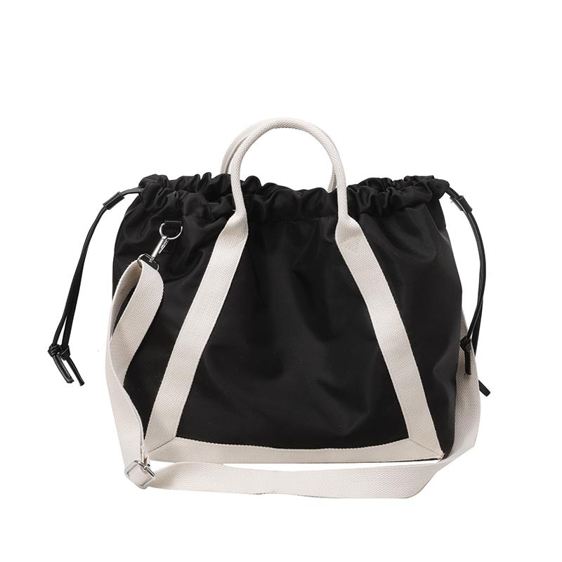 

Fashi CANVAS Solid Colors Tote Bags Sweet Large Capacity Versatile Shoulder Bags 2026 High Quality Design Sense Women s Bags чёрный