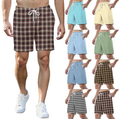 Men's Fashion Printed Sports Shorts Elastic Waistband Pocket Gym Shorts